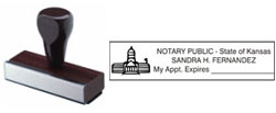 FNBR112KS - Kansas Notary Rubber Stamp