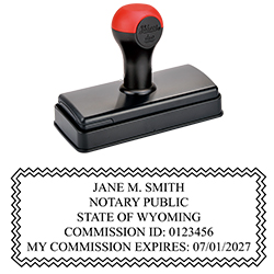 FNBR112WY - Wyoming Notary Rubber Stamp