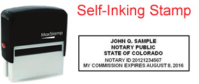 FNBS112CO - Colorado Notary Self-Inking Stamp (Max 30)