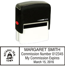 Iowa Notary Self-Inking Stamp (Max 30)