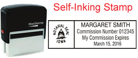 FNBS112IA - Iowa Notary Self-Inking Stamp (Max 30)