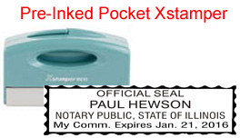 FNBN42IL - Illinois Notary Pocket Stamp (Xstamper)