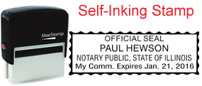 FNBS112IL - Illinois Notary Self-Inking Stamp (Max-30)