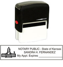 Kansas Notary Self-Inking Stamp (Max 30)