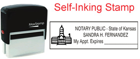 FNBS112KS - Kansas Notary Self-Inking Stamp (Max 30)