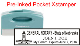 FNBN40NE - Nebraska Notary Pocket Stamp (Xstamper)