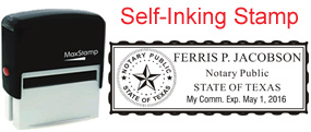 FNBS112TX - Texas Notary Self-Inking Stamp (Max 30)