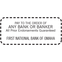 FNBCO108 - Pay to the Order of Self-Inking Stamp